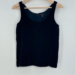 J Crew Velvet Tank Top Deep Navy Twilight Size 00 J4925